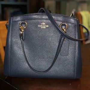 Coach Minetta navy blue bag